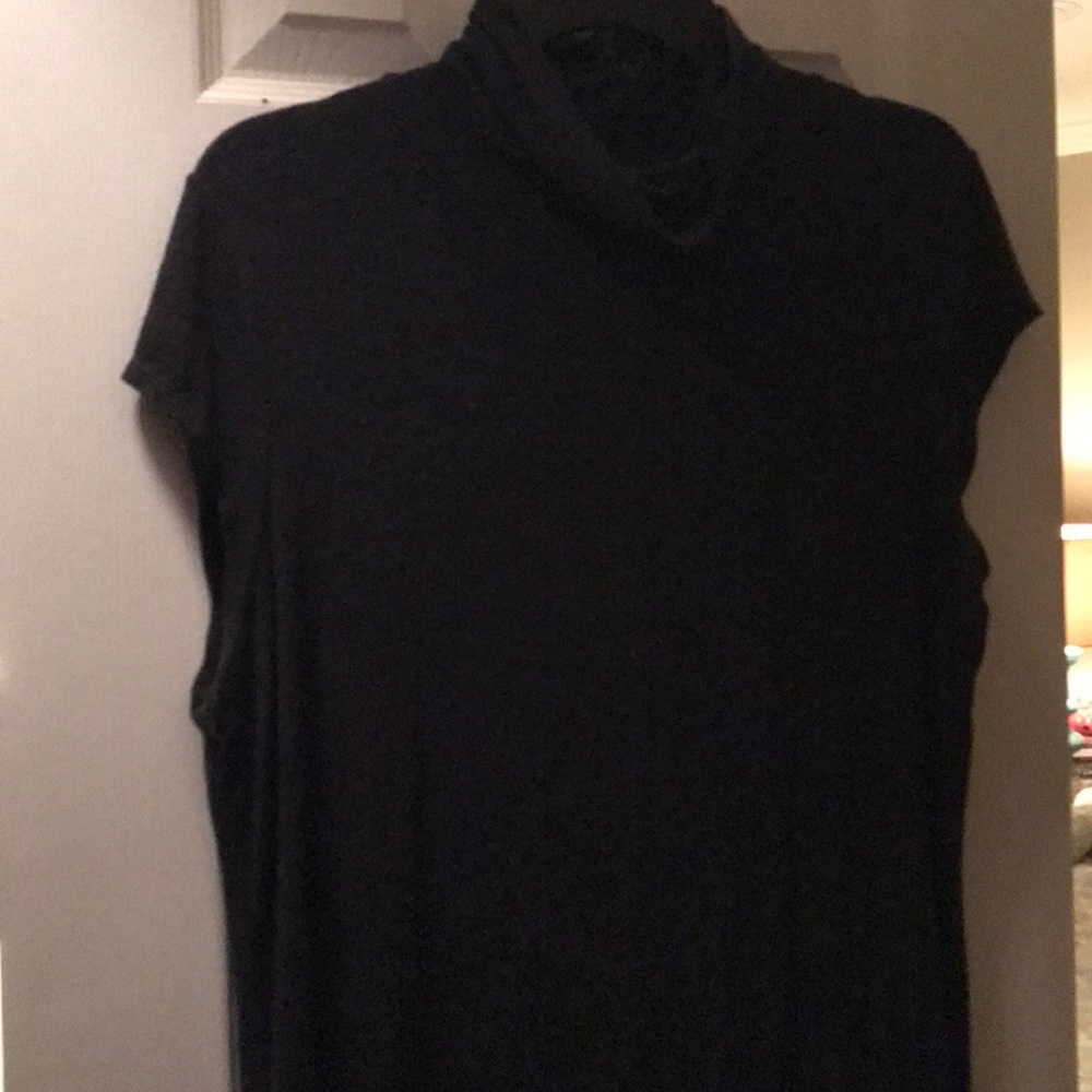 Cabi grey cap sleeve turtleneck